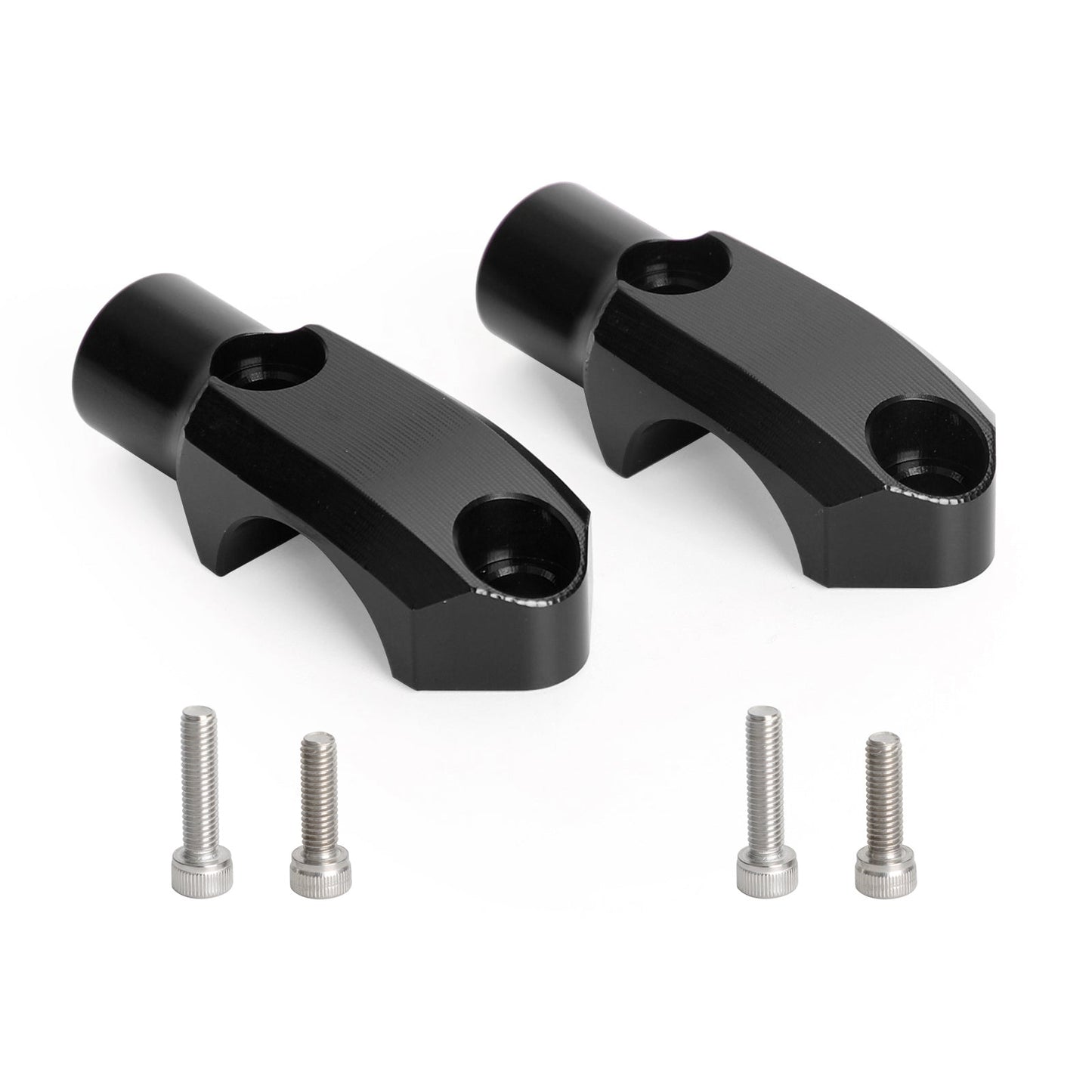 Paire de colliers de serrage pour maître-cylindre avec support de rétroviseur 10 mm x 1,25 mm pour guidon de 22 mm