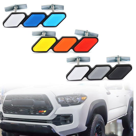 Emblème de calandre tricolore 3 pour Toyota Tacoma 4Runner Tundra Rav4 Highlander