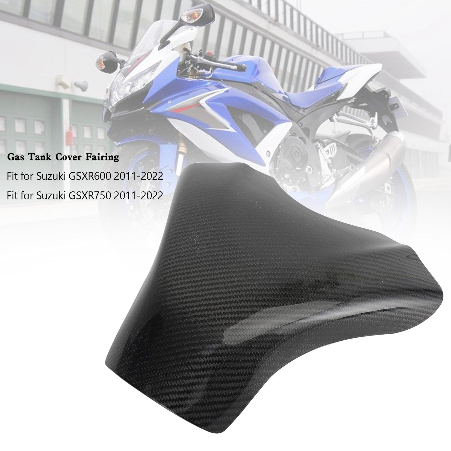 Protection de carénage de réservoir d'essence en carbone pour Suzuki GSXR600 GSXR 750 2011-2022
