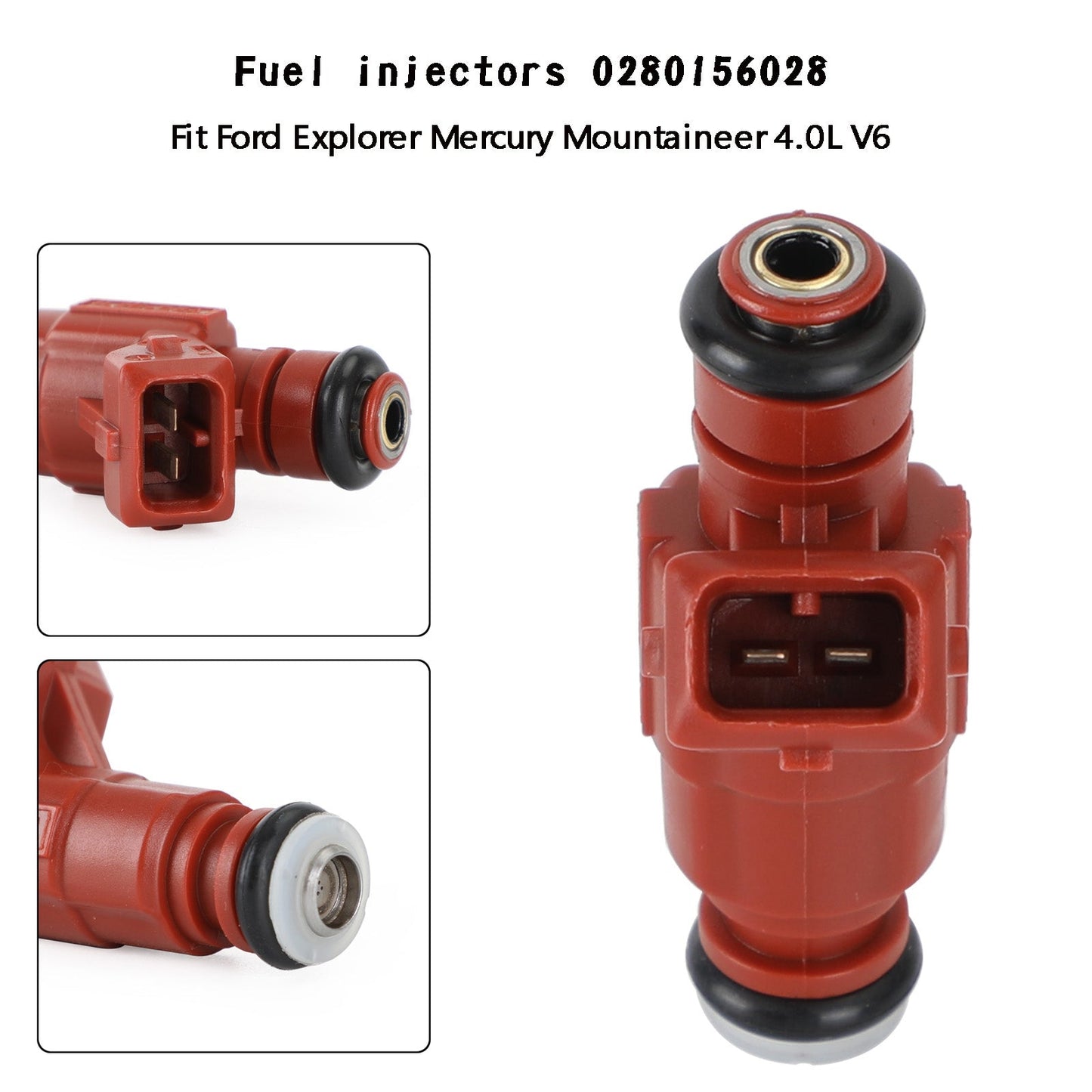 6PCS Fuel injectors 0280156028 1L2E-C5A 822-11139 Fit 2002-2003 Ford Explorer 4.0L 2002-2004 Mercury Mountaineer 4.0L