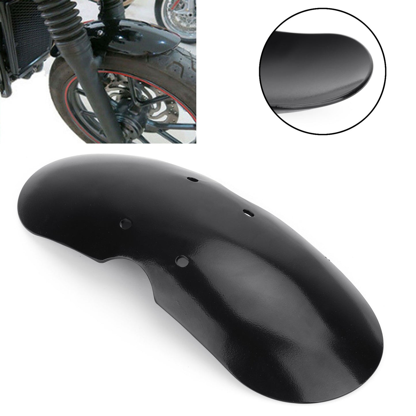 Guardabarros delantero corto para Triumph Bonneville T100 Scrambler Thruxton 01-16