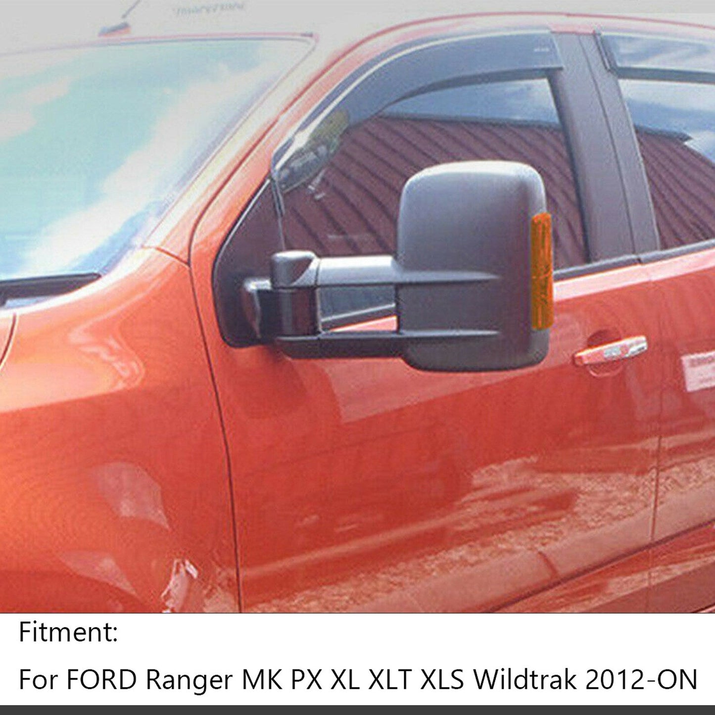Espejos de remolque extensibles para Ford Ranger 2012+ MK PX XL XLT XLS Wildtrak