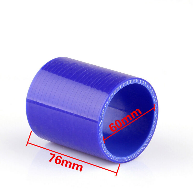 Coupleur de tuyau en silicone droit 0 degré 76 mm 60 mm pour refroidisseur intermédiaire, admission turbo