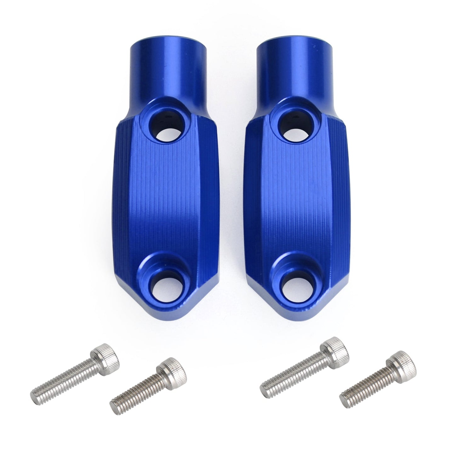 Paire de colliers de serrage pour maître-cylindre avec support de rétroviseur 10 mm x 1,25 mm pour guidon de 22 mm