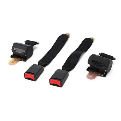 2 Point Retractable Auto Car Safety Seat Belt Buckle Universal Adjustable