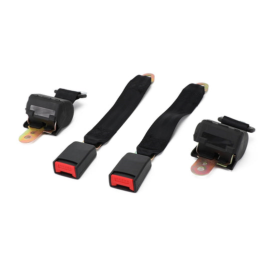 2 Point Retractable Auto Car Safety Seat Belt Buckle Universal Adjustable
