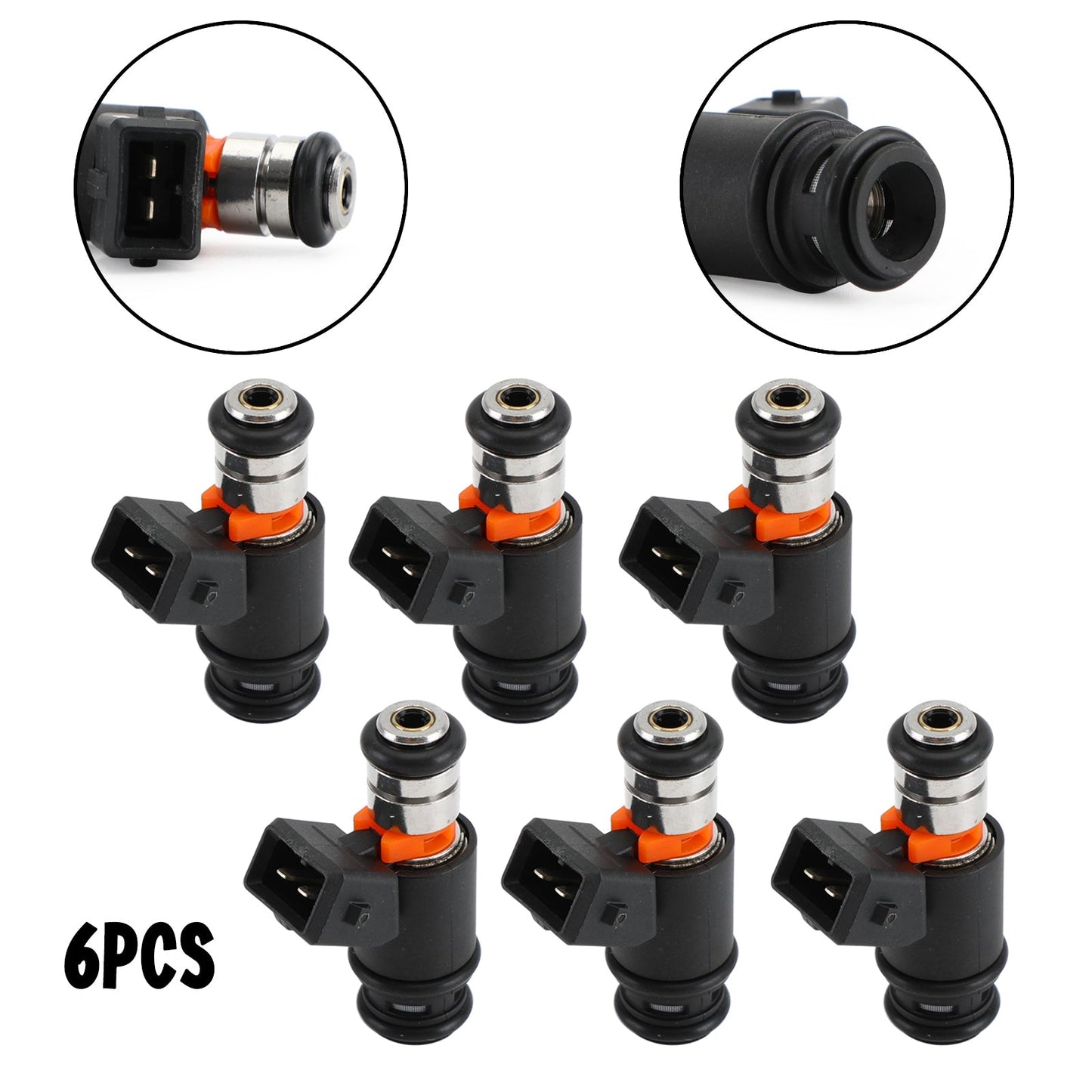 6 inyectores de combustible 021906031D compatibles con VW Golf Jetta 1999-2002 EuroVAN 97 99-00 2.8L