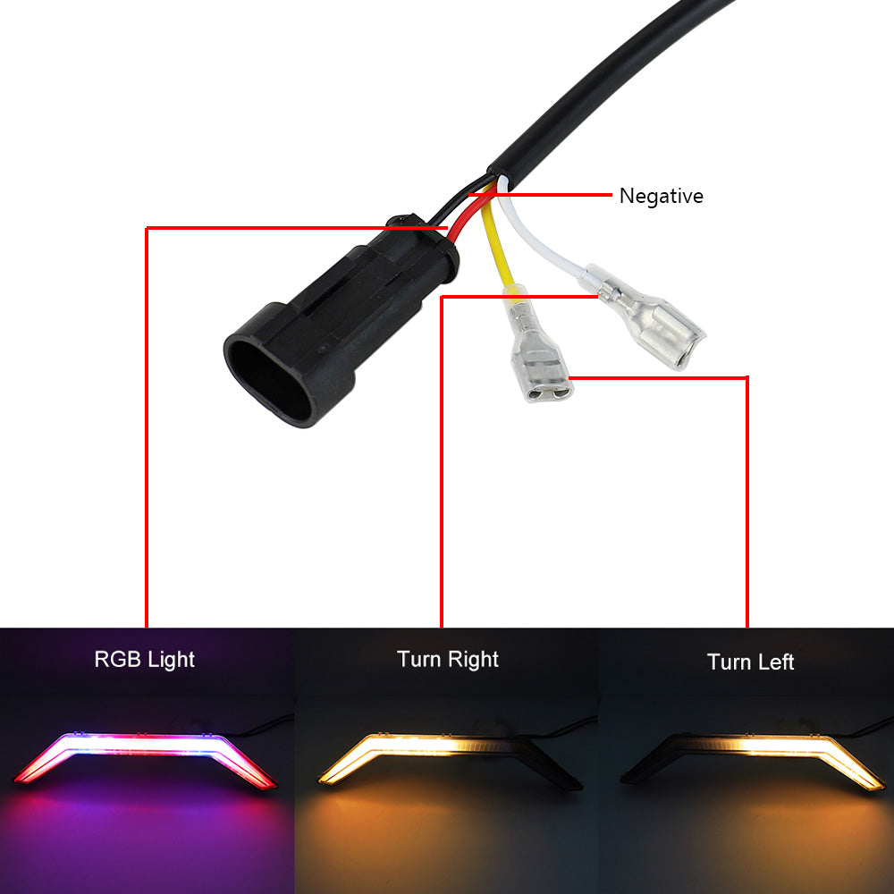 Éclairage de calandre central et éclairage d'accentuation avant à LED RVB 2884346 pour Polaris RZR PRO XP 2020-2024