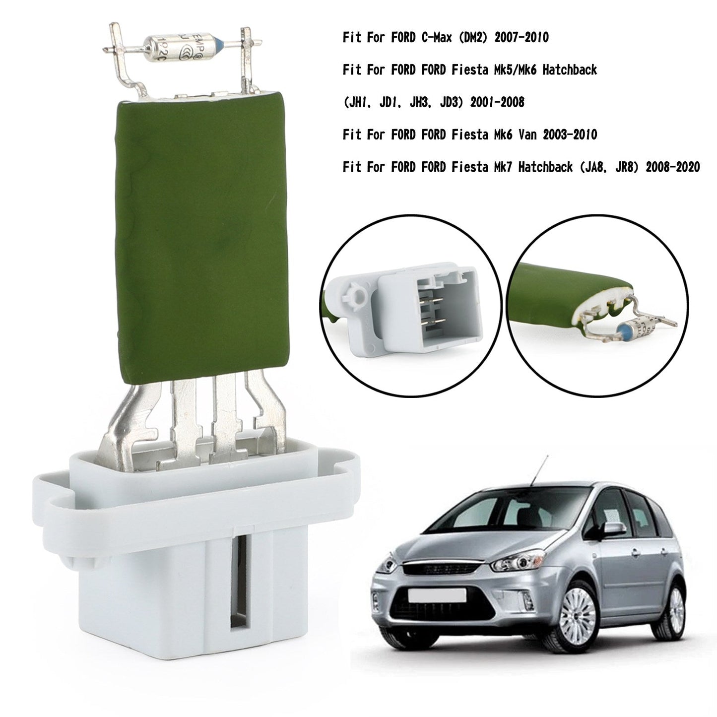 Résistance de ventilateur de chauffage 1325988 pour Ford S-Max Mk1 (WA6) 2006-2014