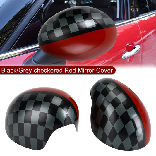 Coque de rétroviseur pour MINI Cooper Hardtop F55 F56, noir/gris
