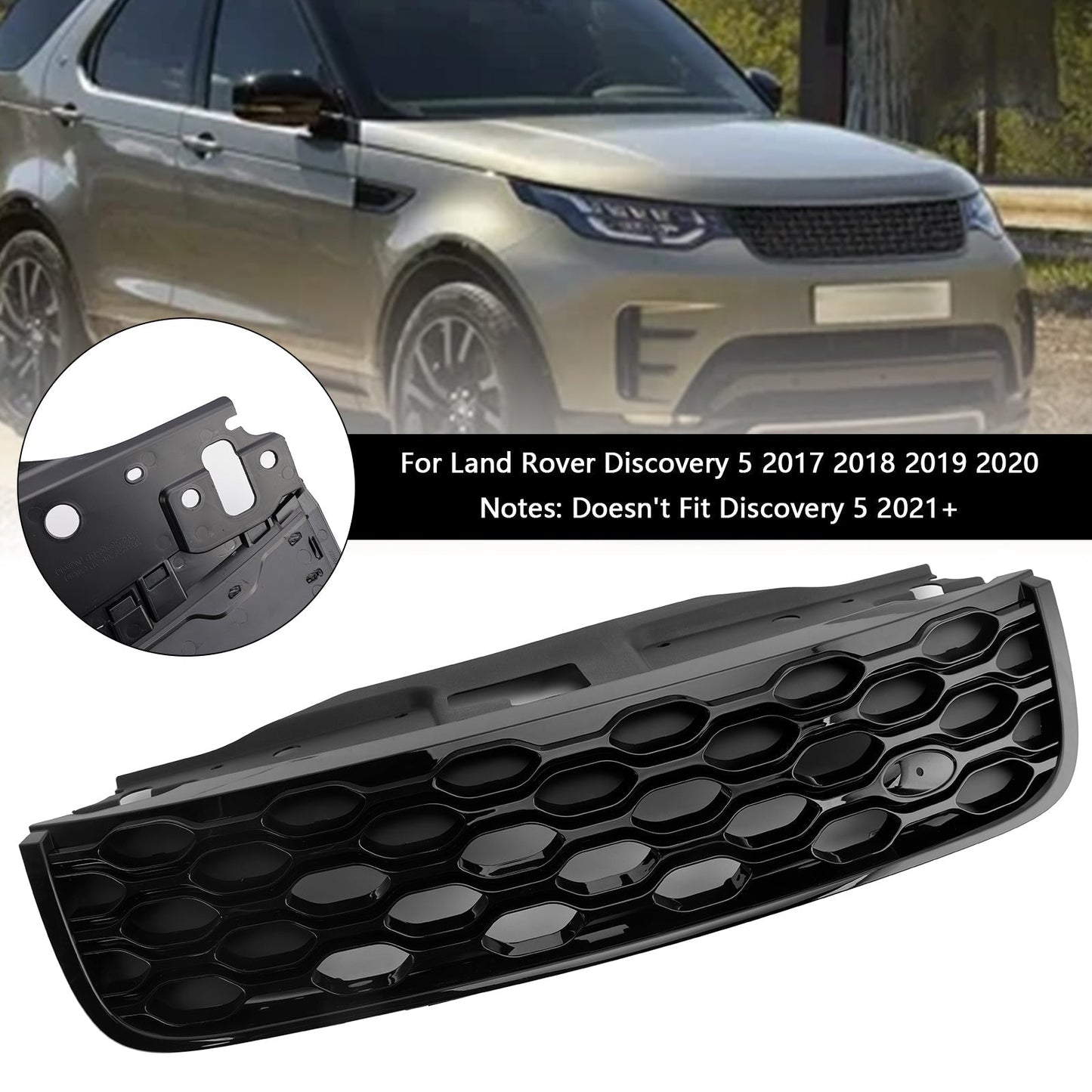 2017-2020 Land Rover Discovery 5 L462 Front Bumper Grill Grille Black LR082695
