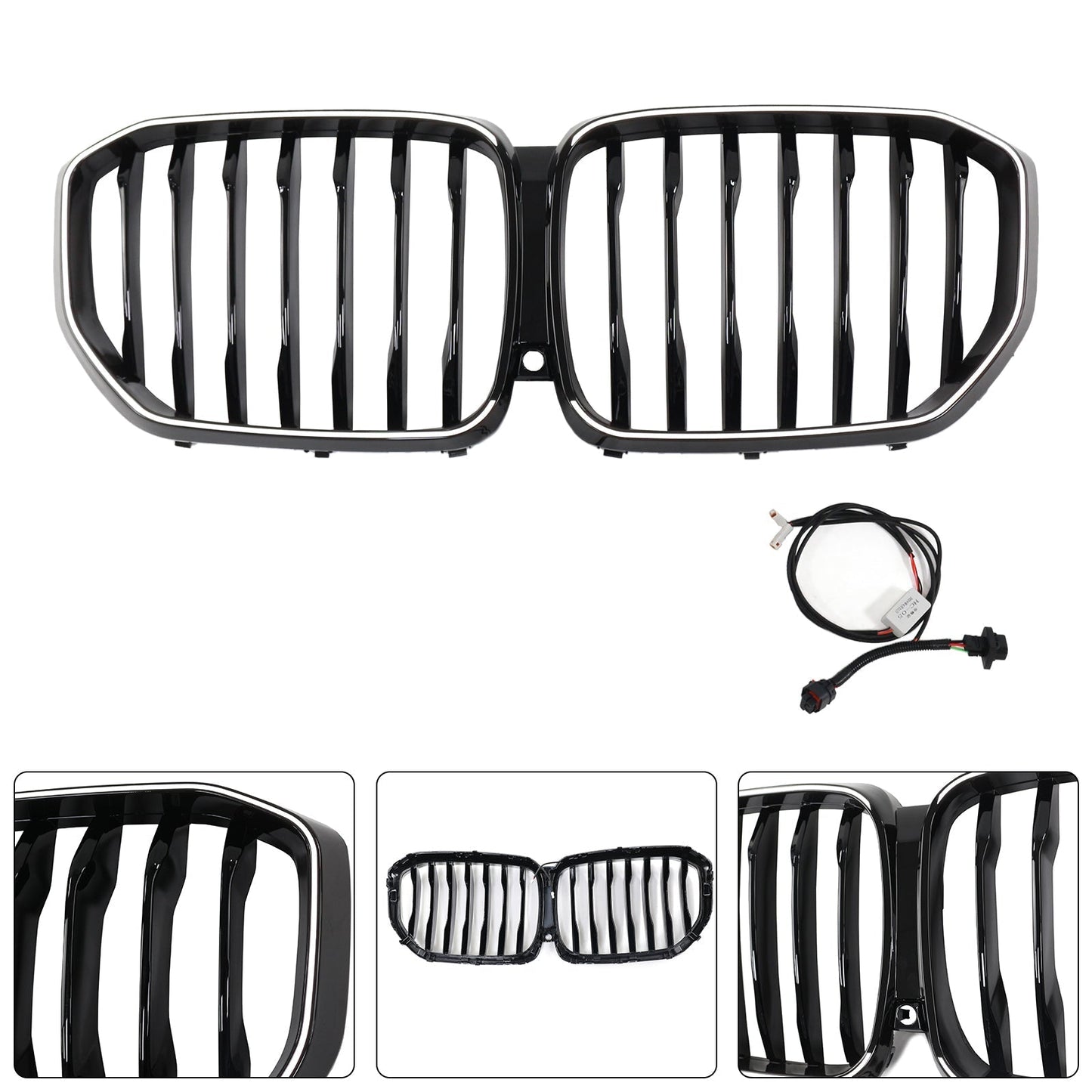 2019-2022 BMW X5 G05 M-Performance Gloss Black Front Kidney Grille 51137454887