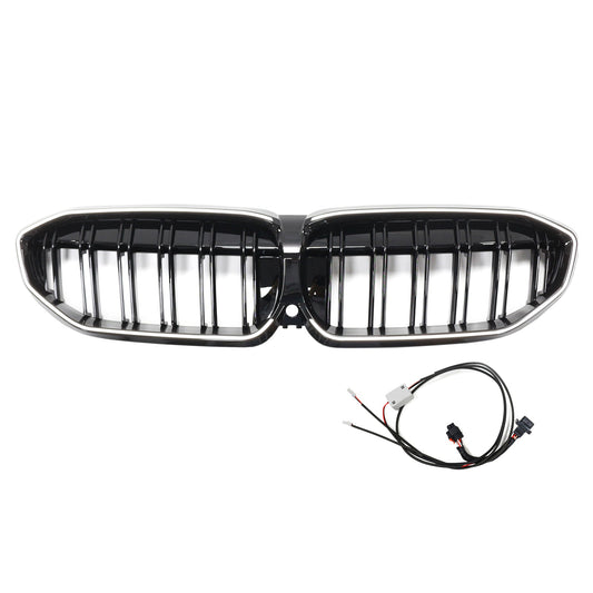 2019-2022 Double Slat Black Kidney Grille 51138072085 Fit BMW 3 Series G20