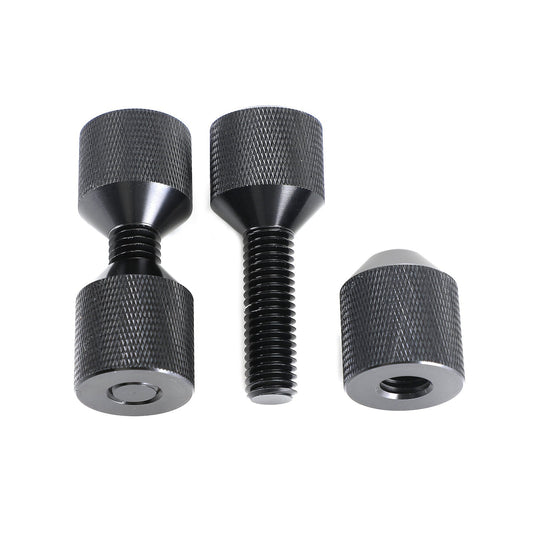 Petites goupilles moletées à deux trous de 1-1/8 po en aluminium avec filetage amovible