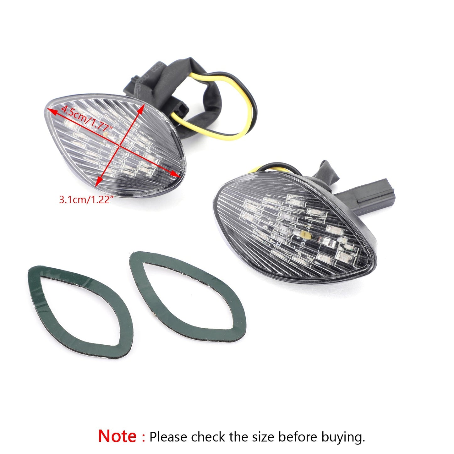 Clear Turn Signals For Honda CBR 1000 RR Flush Mount 2004-2005 Assosary