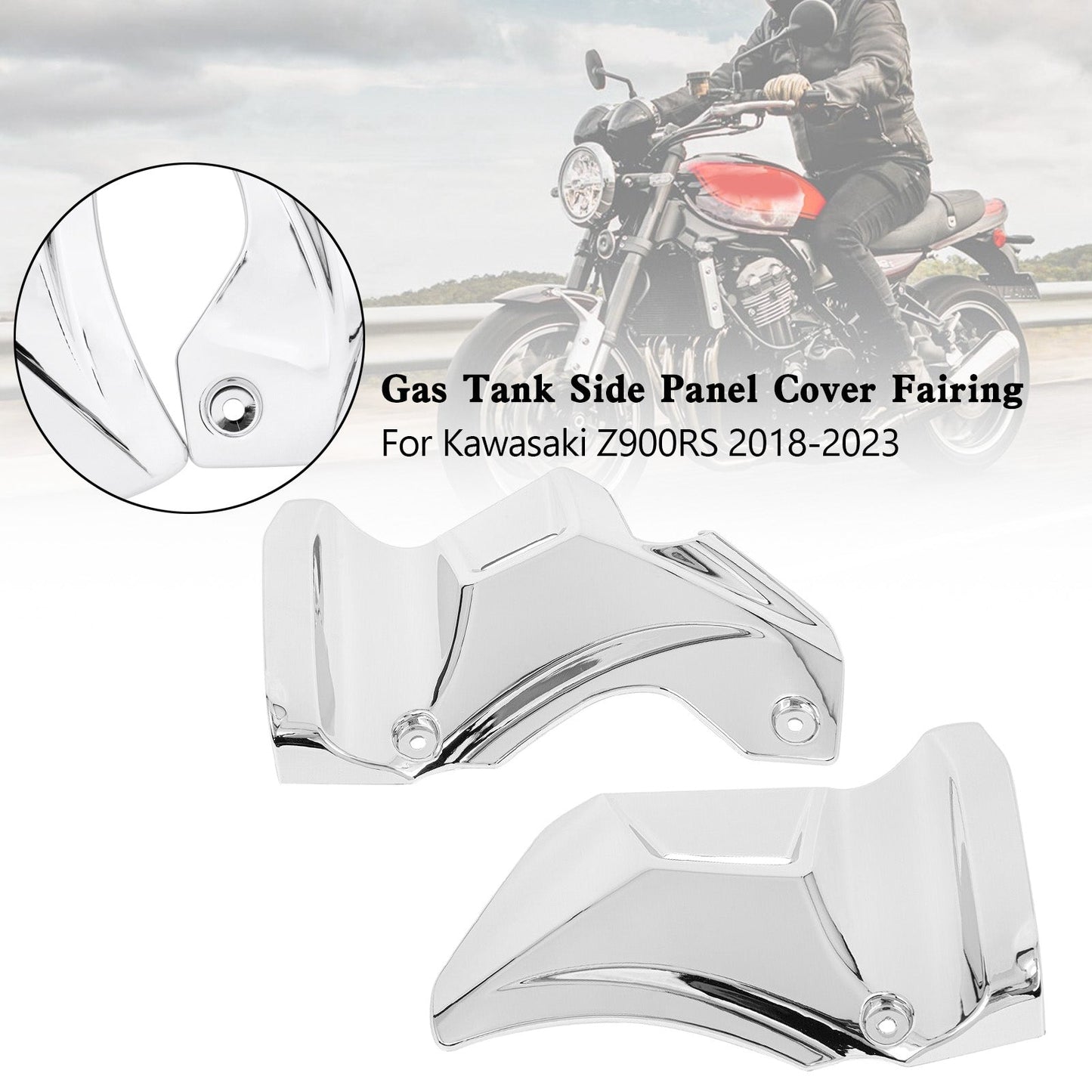 Panneau de garniture latérale de réservoir d'essence pour Kawasaki Z900RS 2018-2023