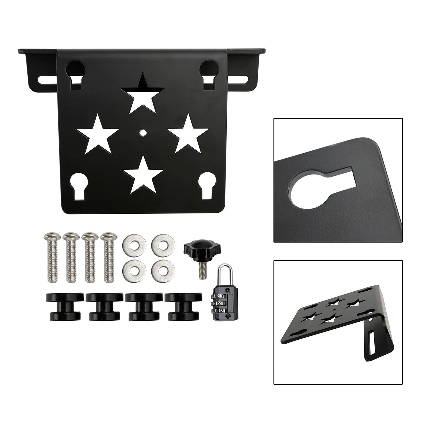 Bolsa lateral de herramientas de PU, alforja, equipaje de liberación rápida, negra, para scooter y motocicleta