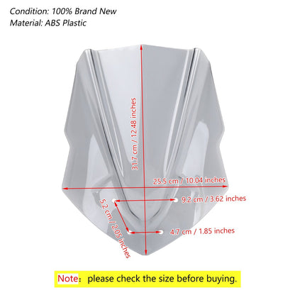 ABS Motorcycle Windshield WindScreen for Yamaha MT125 2015-2019 Gray