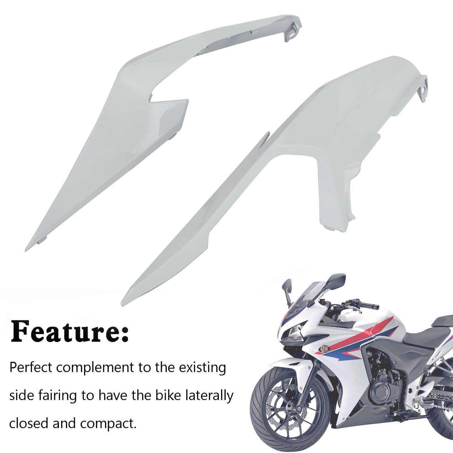 Capot de carénage latéral arrière supérieur pour Honda CBR500R 2019-2021