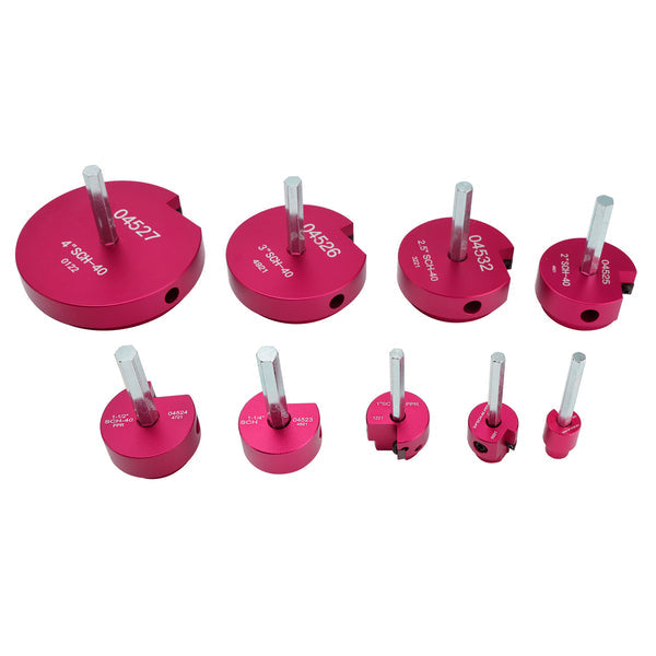 9PCS PVC Pipe Reamer Kit Fitting Socket Saver SCH Plumbing Tools For 1/2" Drills