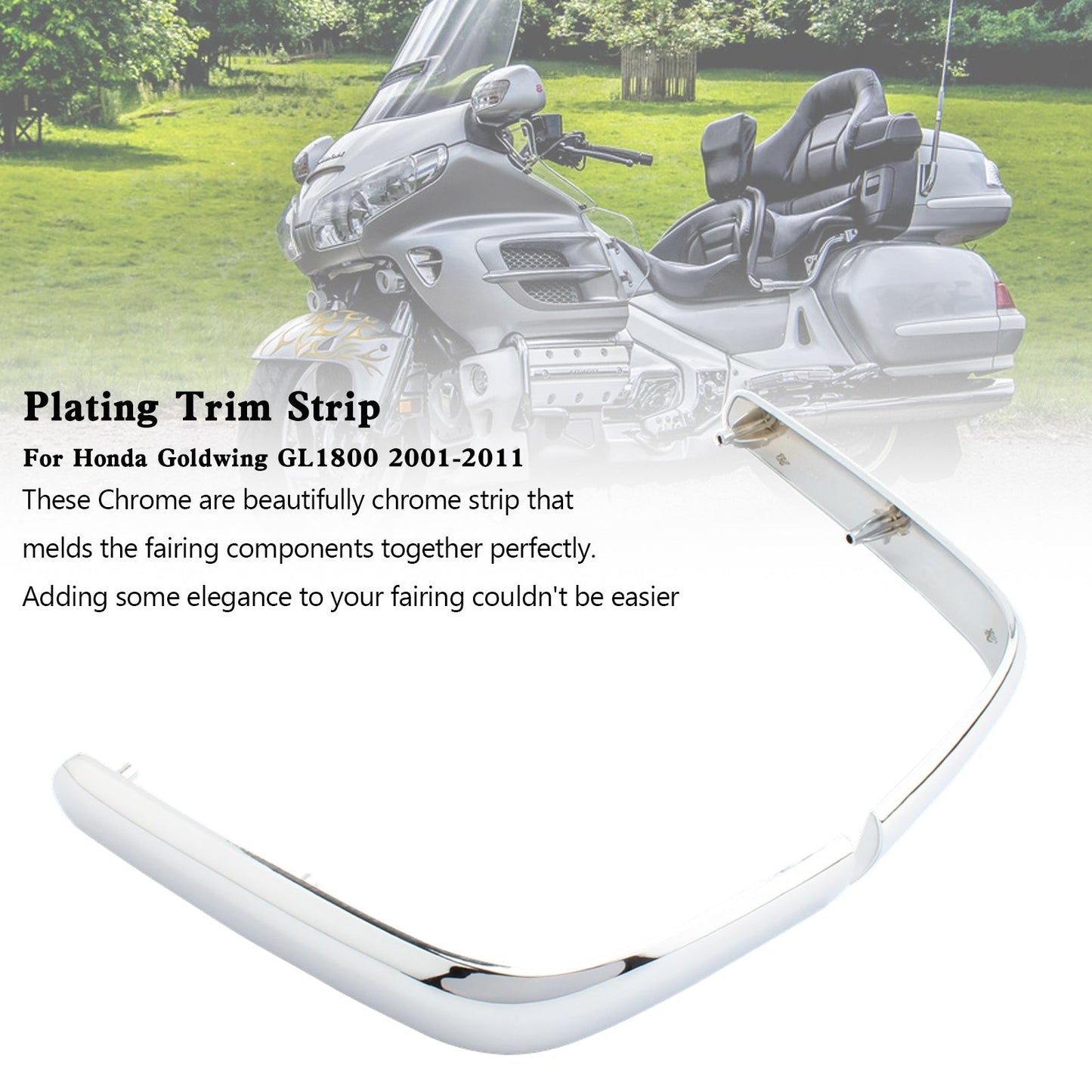 Moulures de coffre chromées pour Honda Goldwing GL1800 2001-2011