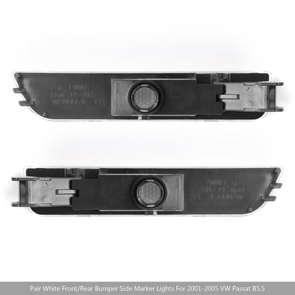 2001-2005 VW Passat B5.5 Pair White Front Bumper Side Marker Lights