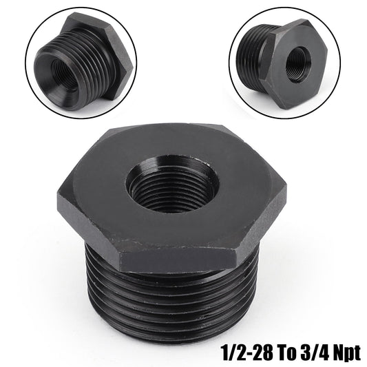 Adaptateur fileté pour filtre à huile 1/2-28 à 3/4 NPT, plus résistant que l'aluminium noir