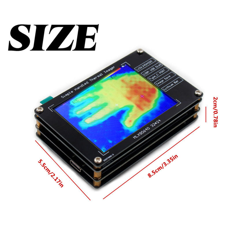 Imageur thermique numérique MLX90640 2,8 pouces, capteur de température infrarouge, outil de détection