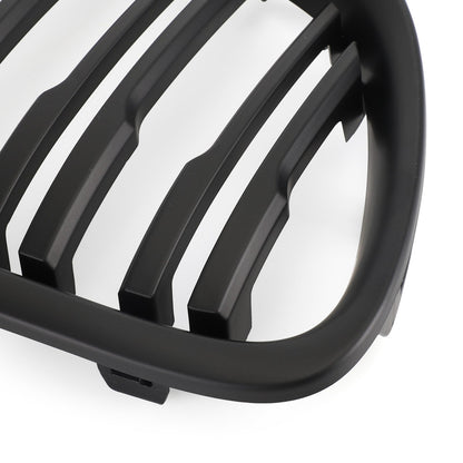 BMW 2009-2014 X1 SUV 51112993305 51112993306 Matt Black Dual Slats Front Hood Kidney Grill Grille
