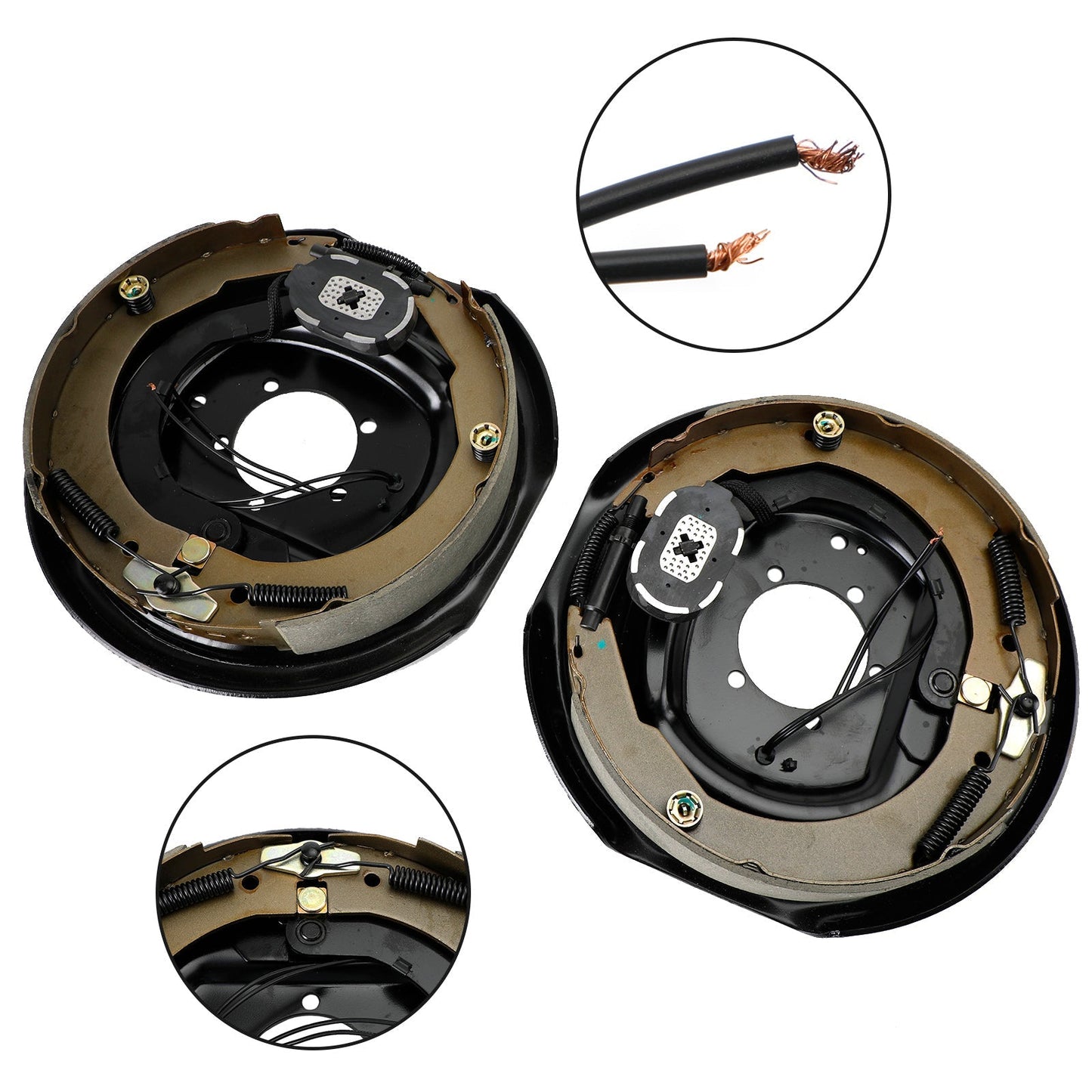 Electric Trailer Brake Kit-12"-Left and Right Hand Assemblies-5200 to 7000 lbs