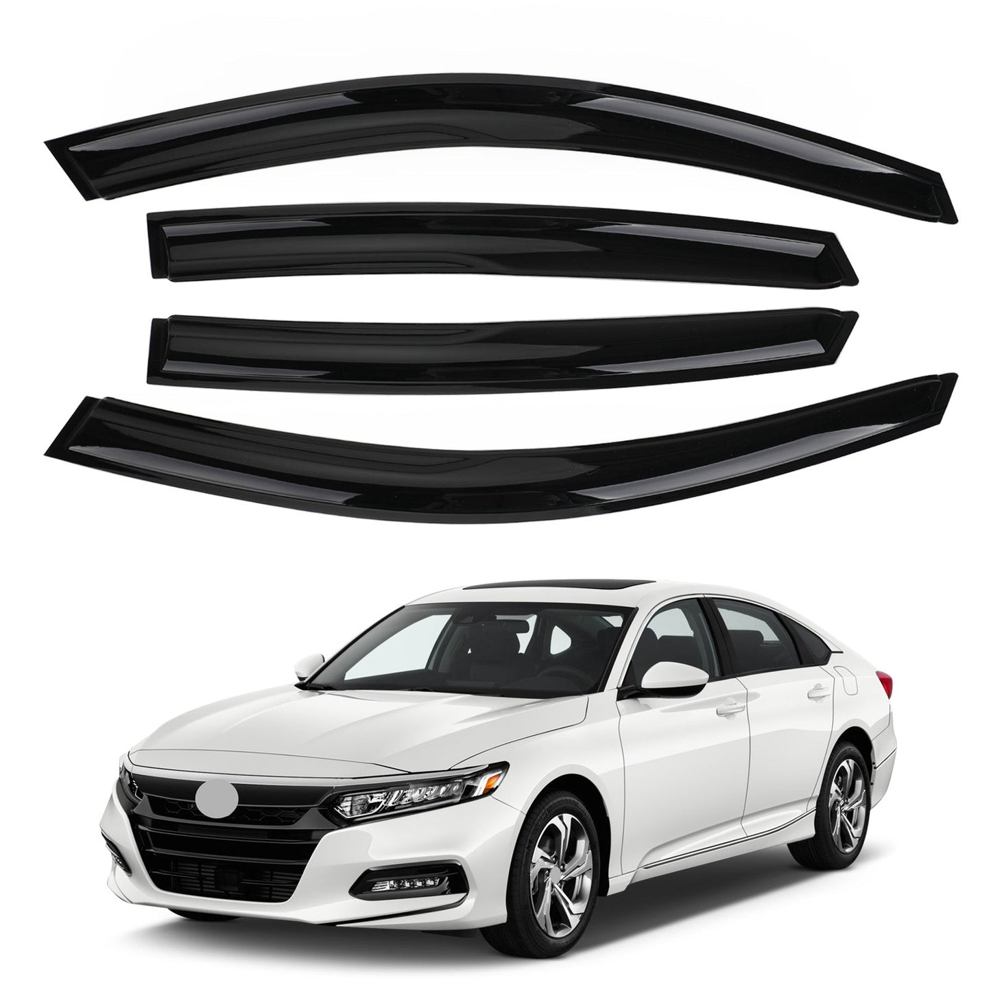 Visera de ventilación para ventana lateral Honda Accord 2018+, 4 piezas, protector deflector de sol y lluvia
