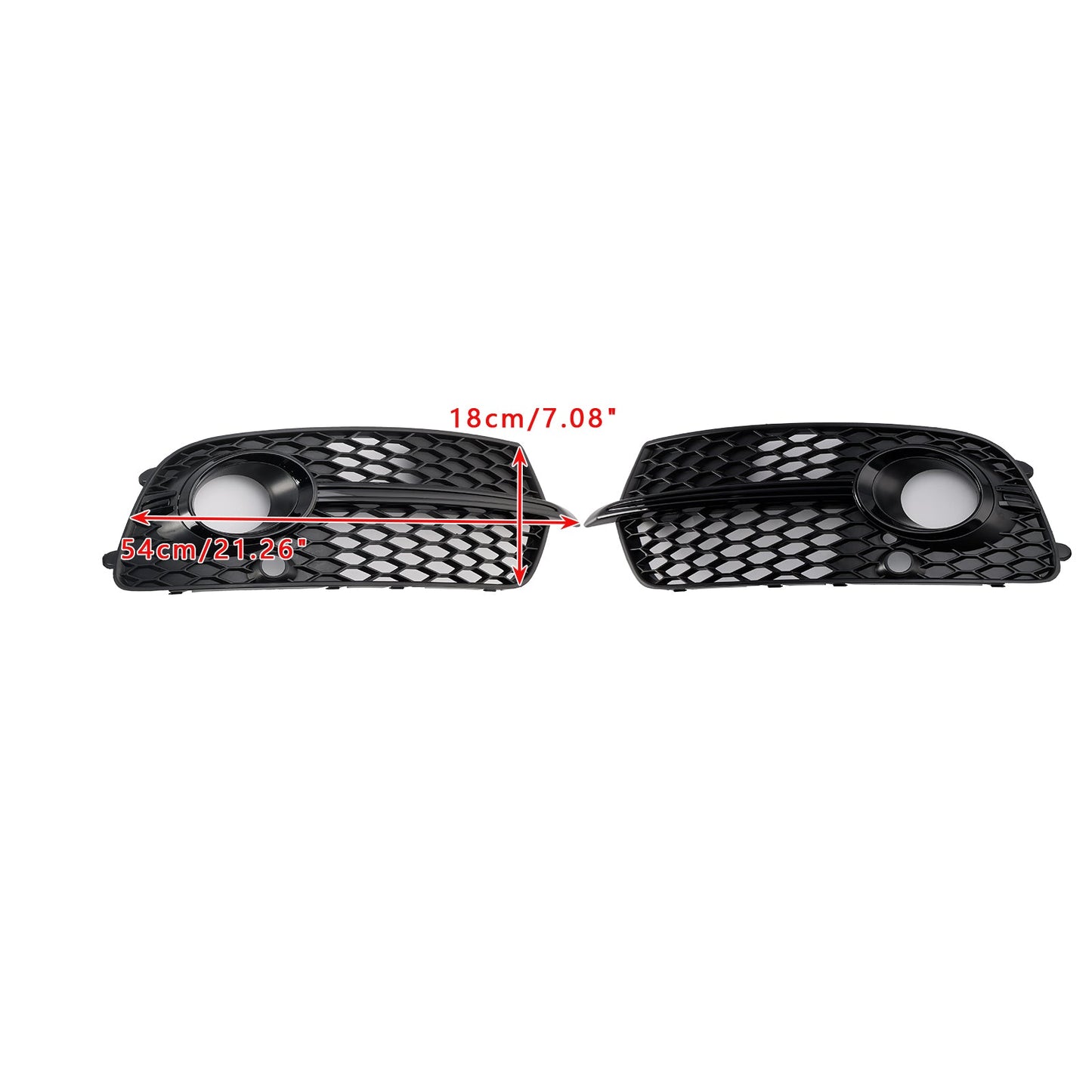 2013-2017 Front Bumper Fog Light Grill Grille Fit Audi Q5 S-Line SQ5 Black