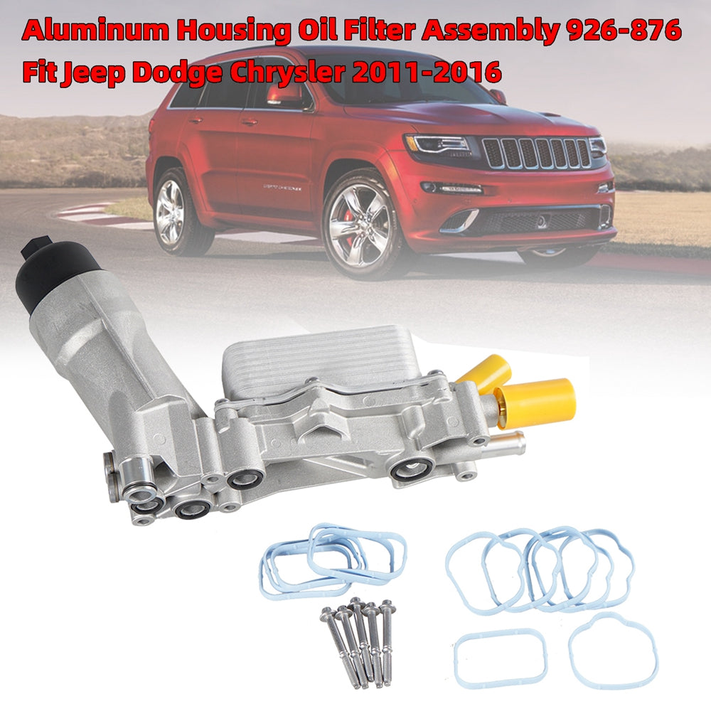 Filtre à huile avec boîtier en aluminium pour Chrysler Town &amp; Country/200, 926-876, 5184304AE, 68105583AF, 1201-16