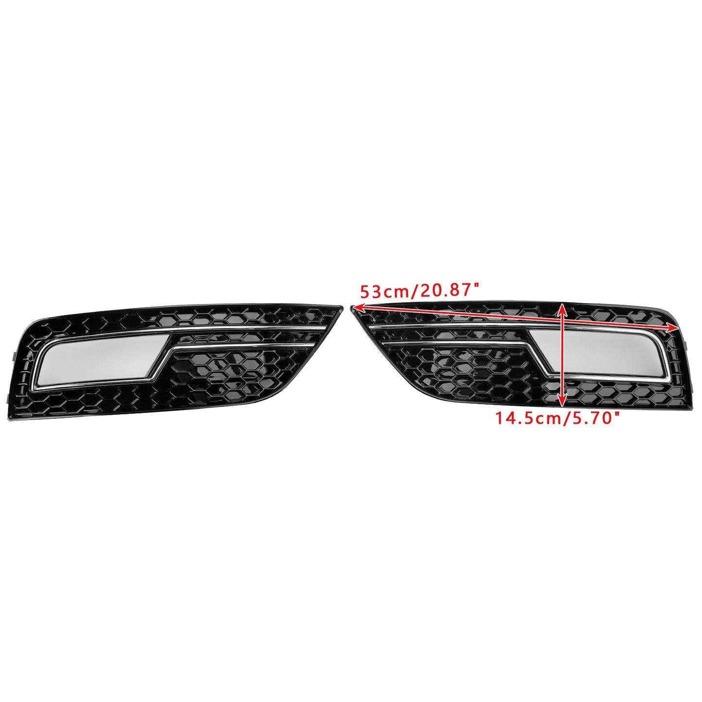 2013-2015 Chrome Fog Light Cover Grille Fit Audi A4 B8.5 Standard Bumper