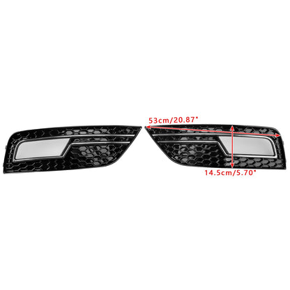 2013-2015 Chrome Fog Light Cover Grille Fit Audi A4 B8.5 Standard Bumper
