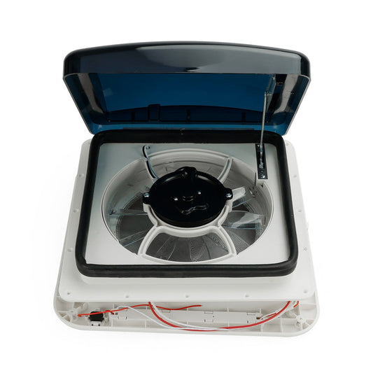 11" RV Caravan Roof Vent 3-Speed Motor RV Fan 12V Skylight With LED Light
