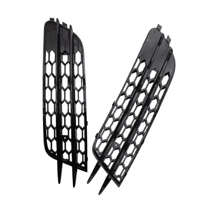 Front Bumper Honeycomb Fog Grille Cover For Audi A4 C7 2012-2015 Black