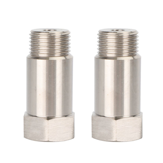 Adaptador de sensor de O2 CEL M18x15 de 45 mm para tubo de extensión de luz de verificación del motor (2 unidades)