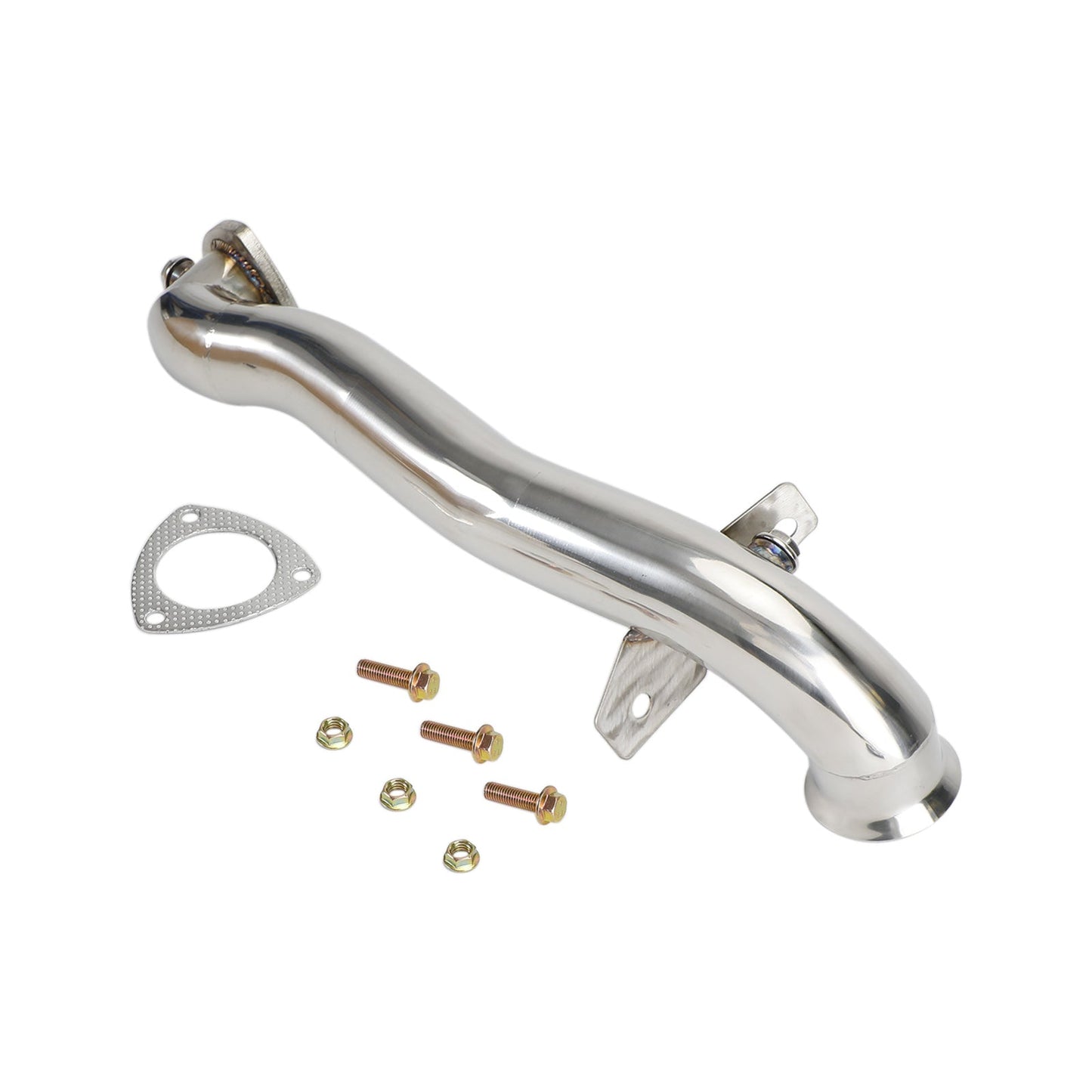Downpipe Exhaust for 2007-2016 Mini Cooper R55-R61 1.6 Turbo 2.5 inch with 2 O2 sensor bungs Assosary
