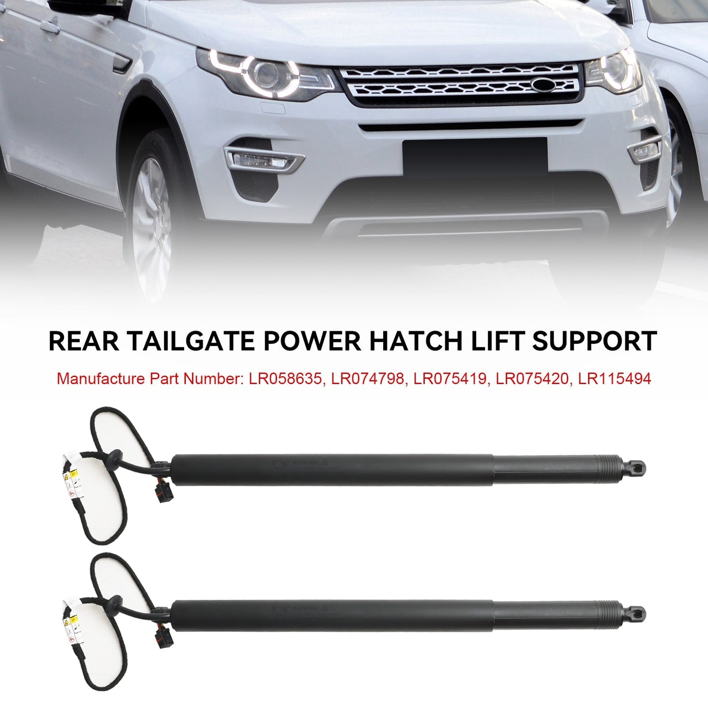 2PCS Electric Tailgate Strut LR075420 LR058635 2015-2019 Land Rover Discovery Sport L550