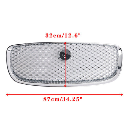 Chrome Front Bumper Grill Grille Fit JAGUAR F-PACE X761 2016-2020