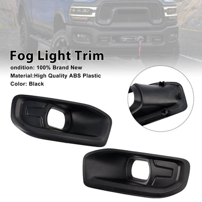 Dodge Ram 2500 3500 2019-2024 Pair Fog Light Bezel Trim 68449341AA