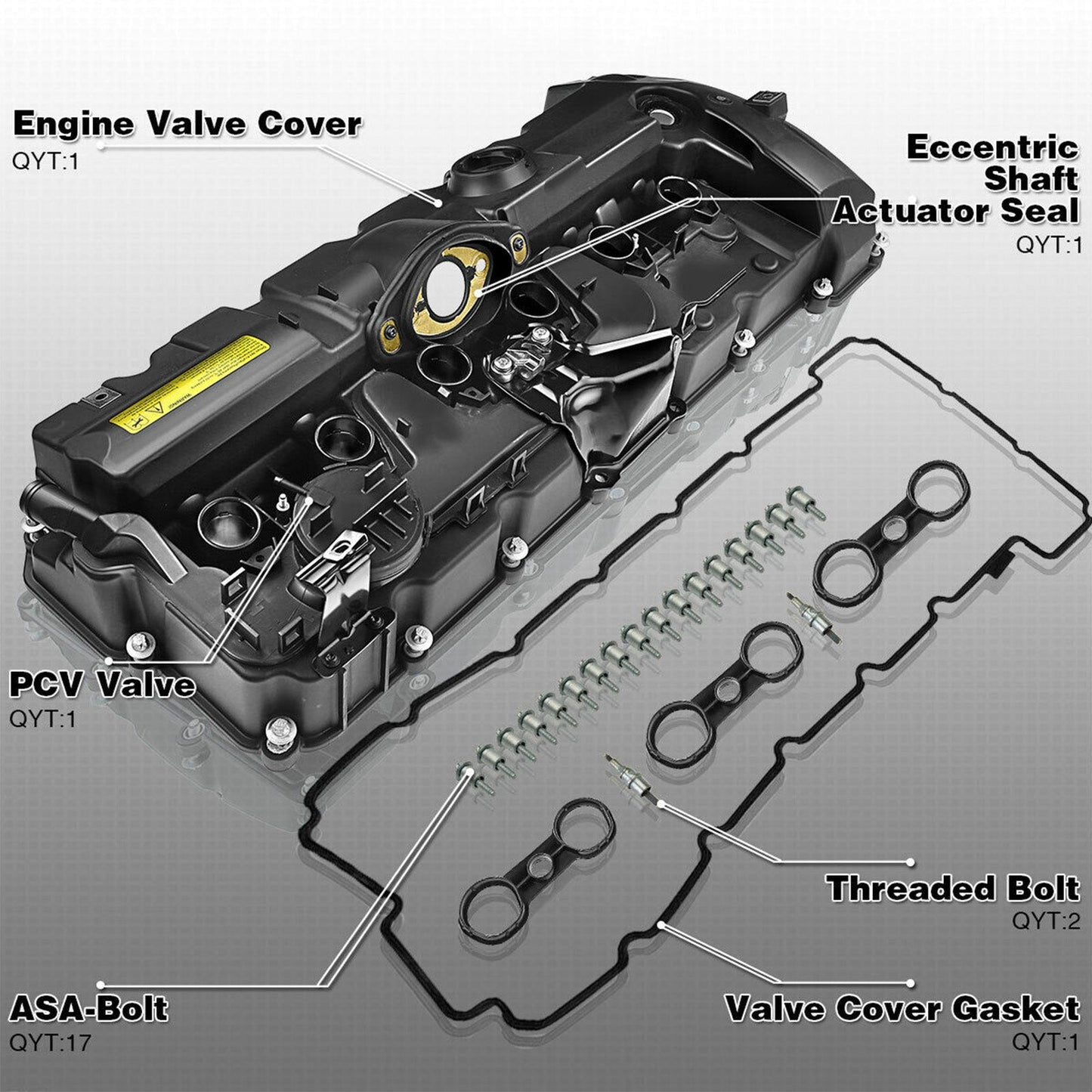 Couvercle de soupape avec boulons de joint 11127552281 pour BMW E70 E82 E90 X5 128i 328i 528i