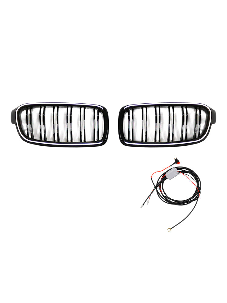 2012-2019 Double Slat Front Kidney Grille Grill Fit BMW 3 Series F30 F31 F35