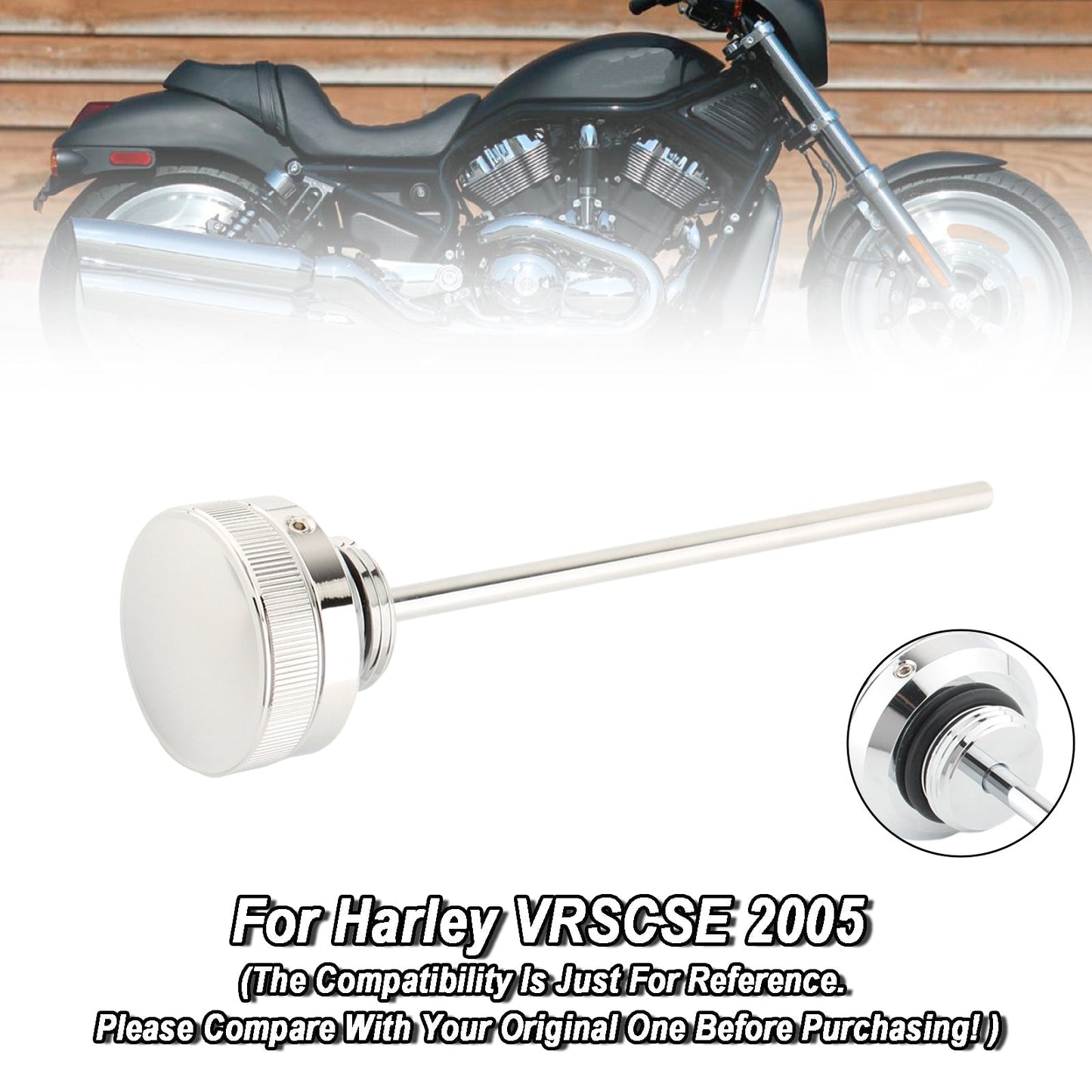 Bouchon de réservoir de jauge d'huile pour Harley VRsca Vrscb Vrscd Vrscse Vrscaw