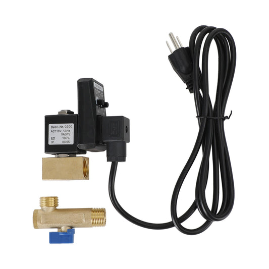 Válvula de drenaje de agua y humedad para tanque de aire, automática, electrónica y temporizada, de 1/2", CA 110 V