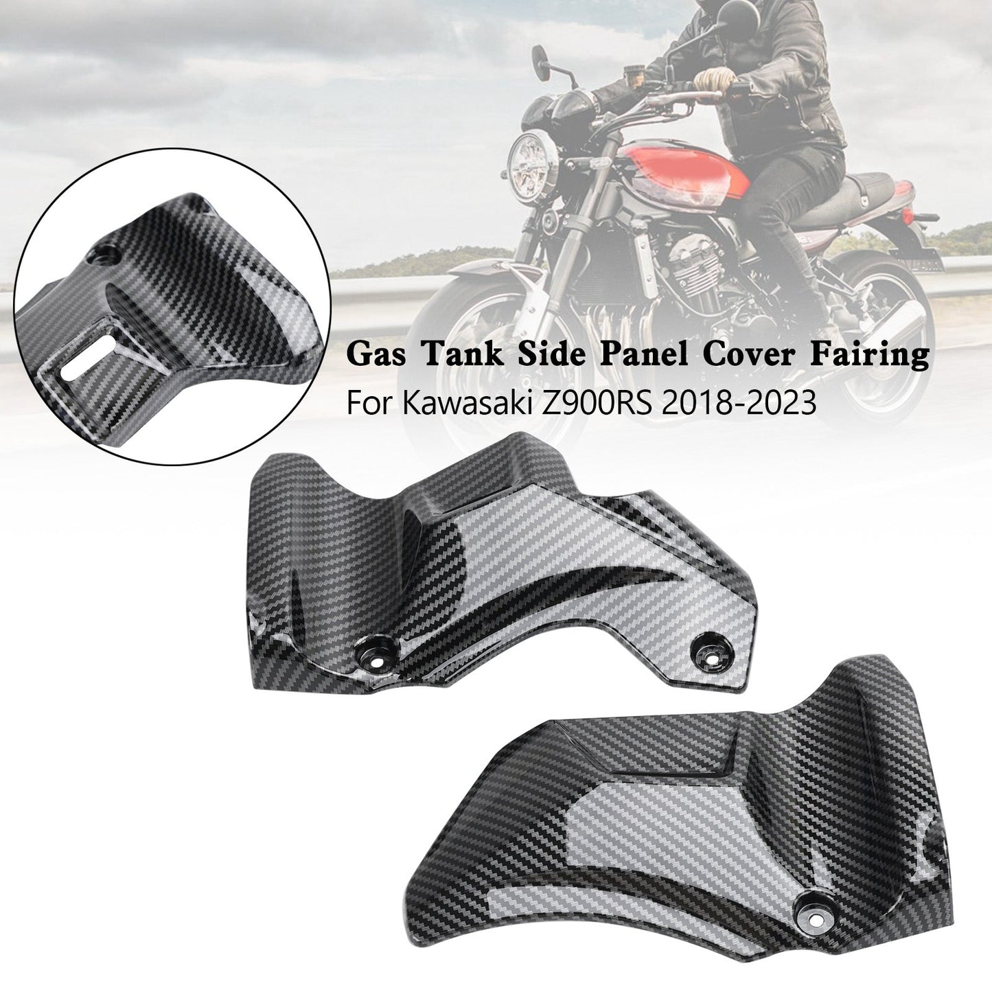 Panneau de garniture latérale de réservoir d'essence pour Kawasaki Z900RS 2018-2023