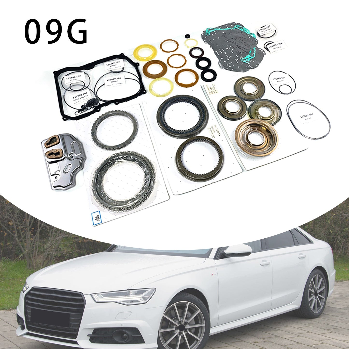 Kit de reconstruction de transmission et d'embrayage pour Audi TT 1.8L 2.0L 3.0L 2003-2009 09G TF60SN