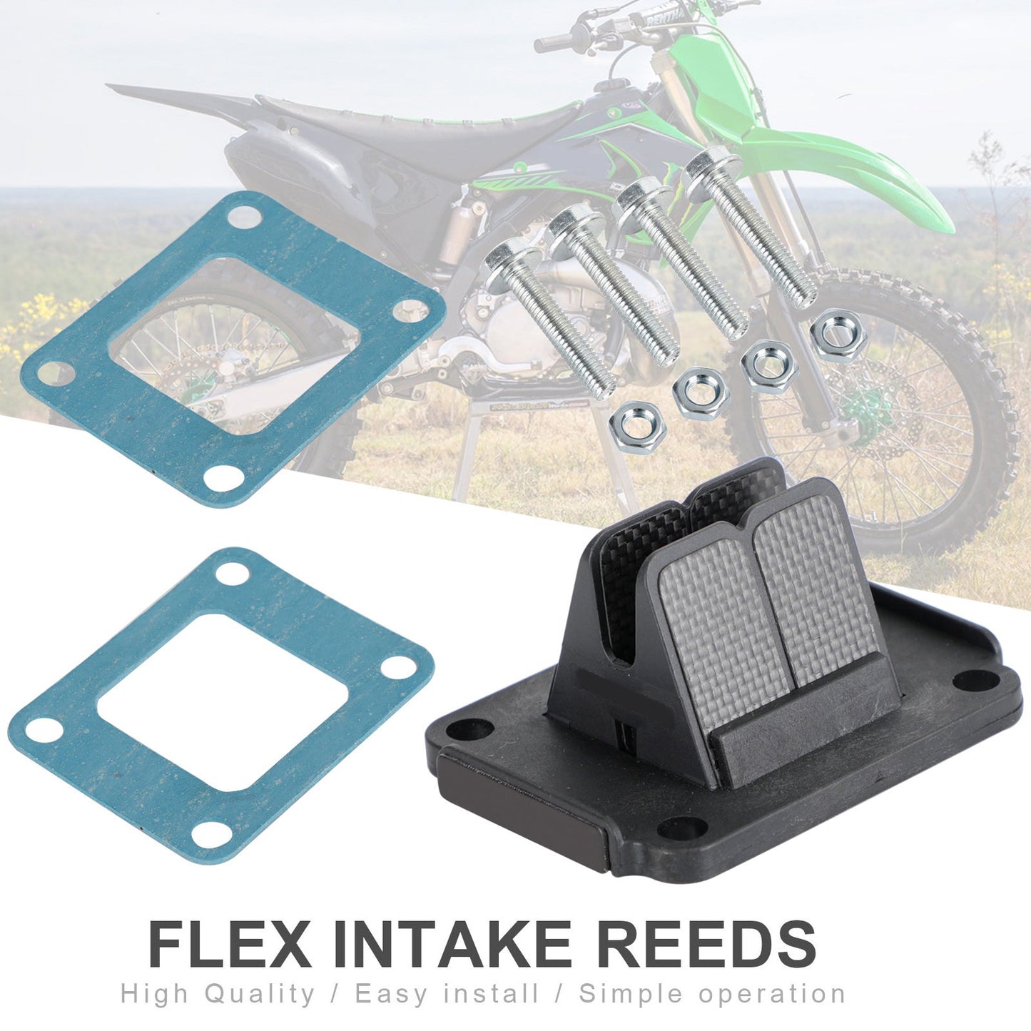 Système de clapets V364A pour motos tout-terrain Kawasaki (référence : KX60, KX65, RM65, RM60)
