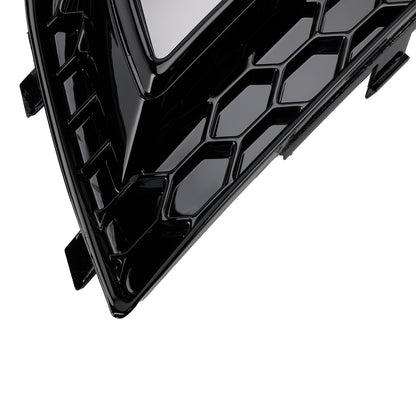 2013-2015 Black Fog Light Cover Grille Fit Audi A4 B8.5 Standard Bumper